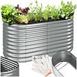 TECTAKE - Carré potager FLORMMA 160 x 80 x 80 cm argent - vignette