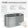TECTAKE - Carré potager FLORMMA 160 x 80 x 80 cm argent - vignette