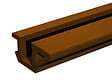 MANTION - Rail Pico PVC rainuré 25 - Longueur 3 m - Marron - MANTION - 25/300M - vignette