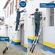 HOSTRÃ–M - Echelle telescopique 4,4m TELESCOO15, Aluminium, Pliable, Extensible, Hauteur de travail max 5,3m, Standart EN131, Garantie 5 ans, Hostrom - vignette