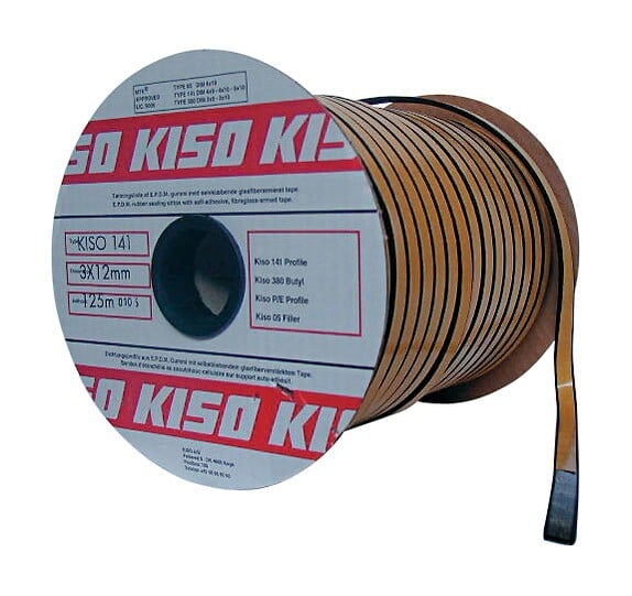 KISO SA - Rouleau de joint KISO 141 2x15mm longueur 125m noir - KISO - 141-2X15-N - large