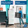 HOSTRÃ–M - Escabeau 4 marches FOLDPACT4, Marche pied pliable, Design ultra-compact, Marches larges 17,5 cm, Acier, Etagère temporaire, Garantie 5 ans, Hostrom - vignette