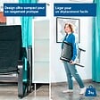 HOSTRÃ–M - Escabeau 2 marches FOLDPACT2, Marche pied pliable, Design ultra-compact, Marches larges 17,5 cm, Acier, Etagère temporaire, Garantie 5 ans, Hostrom - vignette