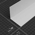 TECNOPROFILS - Cornière PVC 60 x 60 mm - Longueur 2.50 m - Blanc - Lot de 5 - vignette