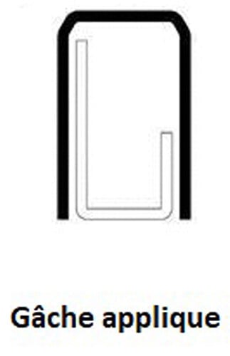 VACHETTE - Gâche en applique en U pour carénées EXCLUSIVE gauche marron - VACHETTE - 14777000 - large