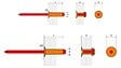 SCELL-IT - Rivet standard aluminium - acier tête fraisée 120° 3,2x8mm 500 pièces - SCELL-IT - ASK3208 - vignette