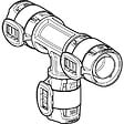 GEBERIT - Té réduit  Flowfit PPSU - Ø16 x Ø20 x Ø16 - 620.121.00.1 - vignette