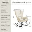 TECTAKE - Fauteuil à bascule SWING avec patins en acier et rembourrage épais crème/noir - vignette