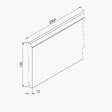 TECNOPROFILS - Plinthe MDF 2 m - Chêne Cérusé - Lot de 5 - 100 x 10 mm - vignette
