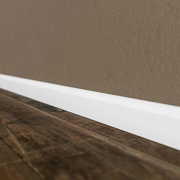 TECNOPROFILS - Plinthe MDF 2 m - Blanc - Lot de 5 - 60 x 14 mm - large