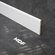 TECNOPROFILS - Plinthe MDF 2 m - Blanc - Lot de 5 - 100 x 10 mm - vignette