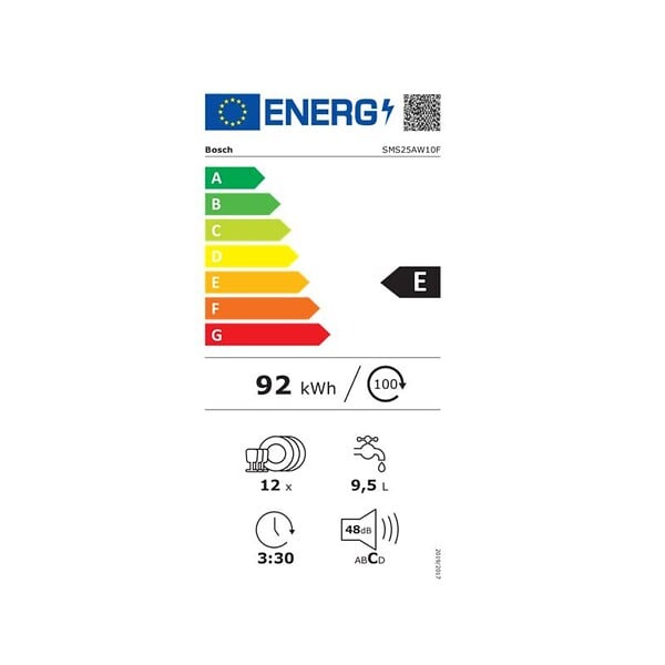 BOSCH - lave-vaisselle 60cm 12 couverts 48db blanc - SMS25AW10F - large