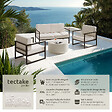 TECTAKE - Salon de jardin COMOSA pour 4 personnes marron/beige - vignette