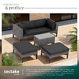 TECTAKE - Salon en rotin avec structure en aluminium Bellaria gris - vignette