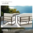 TECTAKE - Salon de jardin COMOSA pour 6 personnes marron/beige - vignette