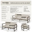 TECTAKE - Salon de jardin COMOSA pour 6 personnes marron/beige - vignette