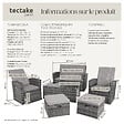 TECTAKE - Salon en rotin Bari gris - vignette