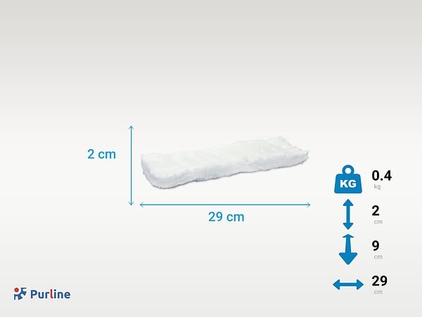 PURLINE - Fibre céramique 29x9cm pour cheminées à l'éthanol - large