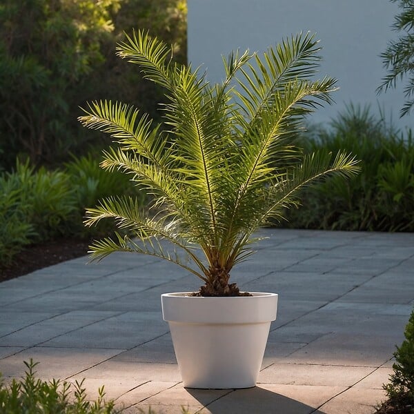 PLANT IN A BOX - Palmier Dattier des Canaries - Set de 2 - Phoenix - Hauteur 50-60cm - ⌀15cm - large