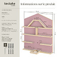 TECTAKE - Étagère murale Mylittle Story pour jusqu'à 50 Tonies rose - vignette