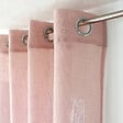 C MA DECO - Voilage tamisant avec jour échelle Elena - 8 œillets - Rose effet lin - 140x240cm - vignette
