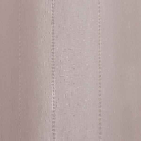 C MA DECO - Voilage tamisant avec jour échelle Elena - 8 œillets - Rose effet lin - 140x240cm - large