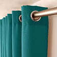 C MA DECO - Rideau en microfibre - Œillets - Bleu canard - 140x240cm - vignette