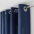C MA DECO - Rideau en microfibre - Œillets - Bleu marine - 140x240cm - vignette
