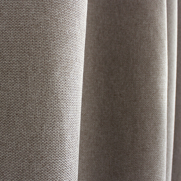 C MA DECO - Rideau en velours chenillé - Œillets - Taupe - 140x240cm - large
