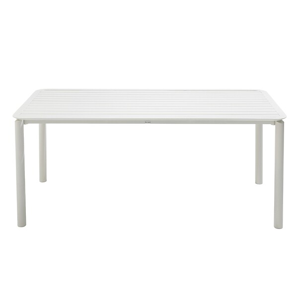 OVIALA - Table de terrasse rectangulaire en aluminium blanche - Almada - large