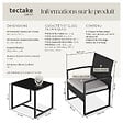 TECTAKE - Ensemble de salon de jardin en rotin Granada avec table pour 2 personnes Noir gris clair/noir - vignette