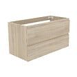 AICA SANITAIRE - AICA Meuble de salle de bain chêne 100cm, suspendu avec 2 tiroirs - vignette
