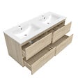 AICA SANITAIRE - Meubles Salle de Bain 120cm avec colonne + miroir lumineux 3 couleurs + dimmable Chêne Wotan - vignette