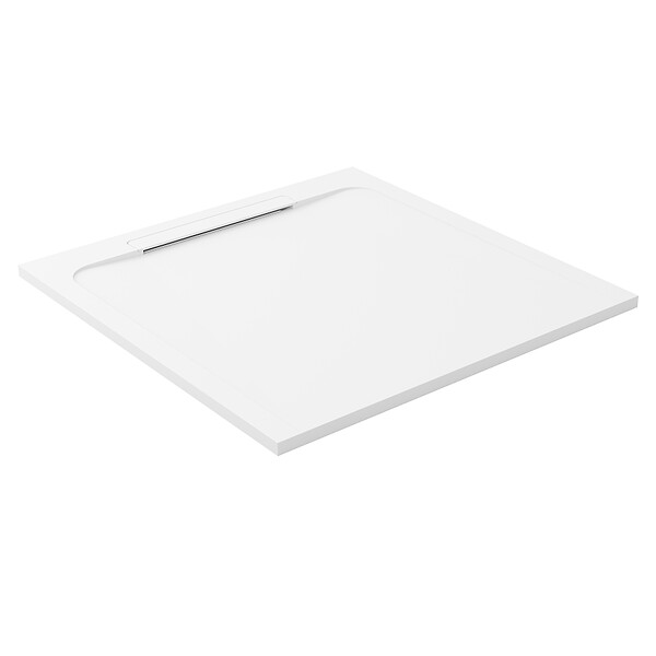 COSYNEO - Receveur de douche en pierre naturelle extra plat à poser 90x90cm - blanc - ORIGINE - large
