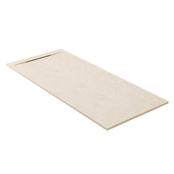 COSYNEO - Receveur de douche en pierre naturelle extra plat à poser 80x100cm - beige marbre - ORIGINE - large