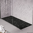 COSYNEO - Receveur de douche en pierre naturelle extra plat à poser 90x110cm - blanc et noir marbre - ORIGINE - vignette
