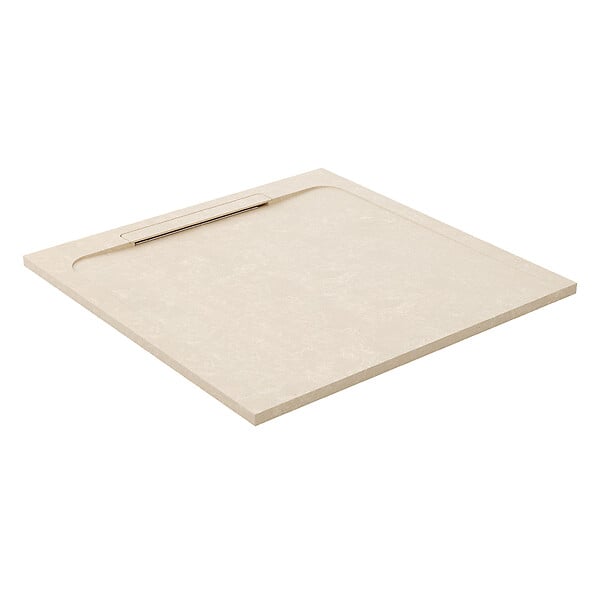 COSYNEO - Receveur de douche en pierre naturelle extra plat à poser 70x70cm - beige marbre - ORIGINE - large