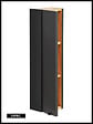 OTITEC - Armoire de salle de bain - 75 cm - Noir Mat - LISOA - vignette