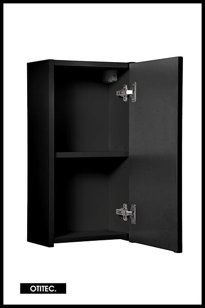 OTITEC - Meuble haut de salle de bain - 55 cm - Noir Mat - VOLTA - large