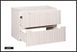 OTITEC - Meuble sous vasque de 80 cm - Cachemire Mat - 2 tiroirs - VOLTA - vignette