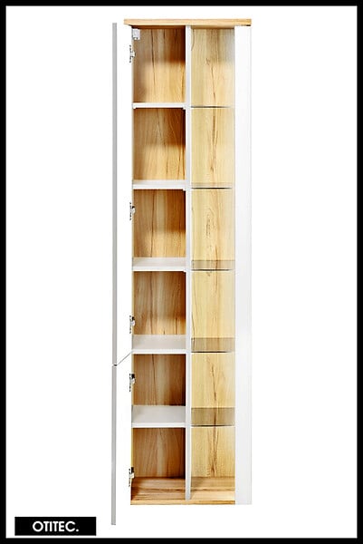 OTITEC - Colonne de salle de bain - 170 cm - Blanc - 2 portes - CYCLO - large