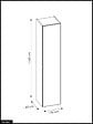 OTITEC - Colonne de salle de bain - 35 x 160 cm - 1 porte - 2 tiroirs - BOLD TAUPE - vignette
