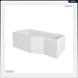 BESCO - Baignoire asymétrique - 150 x 75 cm - Gauche - avec Habillage - Pieds - Vidage Chrome - INTEGRA - vignette