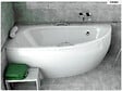 BESCO - Baignoire asymétrique - 150 x 70 cm - Gauche - sans Habillage - avec Pieds - Poignées - Repose-tête - Vidage Chrome - MILENA PREMIUM - vignette