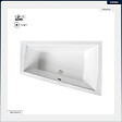 BESCO - Baignoire asymétrique - 180 x 125 cm - Droite - avec Habillage - Pieds - 2 Repose-têtes - Vidage Chrome - INTIMA DUO SLIM - vignette