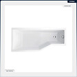 BESCO - Baignoire asymétrique - 170 x 75 cm - Gauche - avec Habillage - Pieds - Vidage Chrome - INTEGRA - vignette