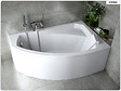 BESCO - Baignoire asymétrique - 140 x 90 cm - Droite - avec Habillage - Pieds - Vidage Chrome - RIMA - vignette