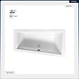 BESCO - Baignoire asymétrique - 160 x 90 cm - Droite - avec Habillage - Pieds - Vidage Chrome - INTIMA SLIM - vignette