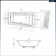 BESCO - Baignoire asymétrique - 160 x 90 cm - Droite - avec Habillage - Pieds - Vidage Chrome - INTIMA SLIM - vignette