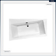 BESCO - Baignoire asymétrique - 160 x 100 cm - Gauche - avec Tablier Blanc - Pieds - Vidage Chrome - INFINITY - vignette